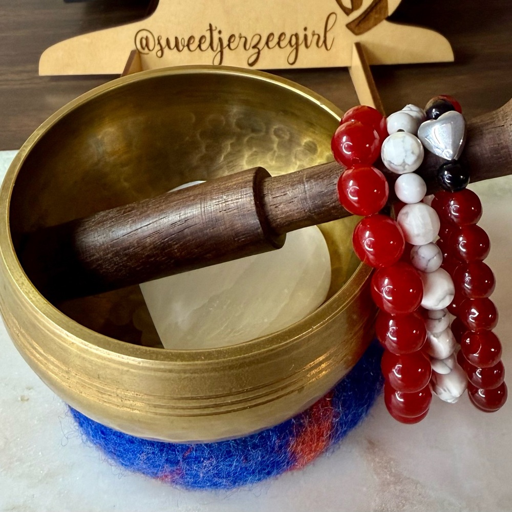 Carnelian Howlite Bracelet Stack Sweetheart Bundle